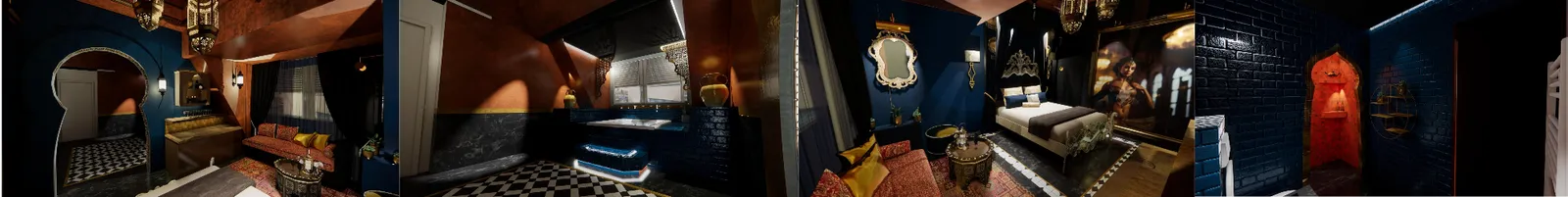 Suite orientale Mille et Une Nuits avec pièce secrète love room